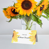 Watercolor Sunflowers Wedding Platzkarte