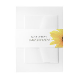 Watercolor Sunflowers Wedding Thank You Card Einladungsbanderole