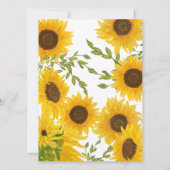 Watercolor Sunflowers Women's 100th Birthday  Einladung (Rückseite)