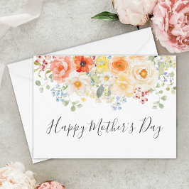 Watercolor Sunny Floral Mother's Day Karte