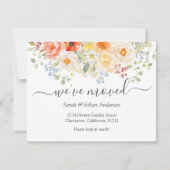 Watercolor Sunny Floral Moving Announcement Card (Vorderseite)