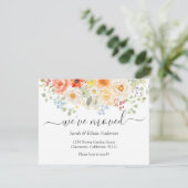 Watercolor Sunny Floral Moving Announcement Card (Stehend Vorderseite)
