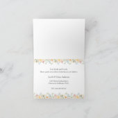 Watercolor Sunny Flowers Moving Announcement Card Karte (Innenseite)