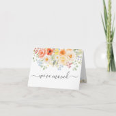 Watercolor Sunny Flowers Moving Announcement Card Karte (Vorderseite)