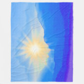 Watercolor Sunrise Fleecedecke (Vorderseite)