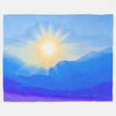 Watercolor Sunrise Fleecedecke (Vorderseite (Horizontal))
