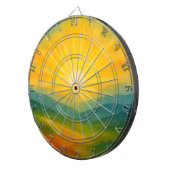 Watercolor Sunrise Landscape Painting Dartscheibe (Vorderseite rechts)