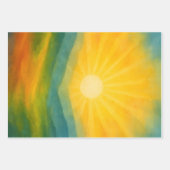 Watercolor Sunrise Landscape Painting Geschenkpapier Set (Vorderseite)