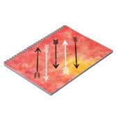 Watercolor Sunset Arrows Sketchbook Journal Notizblock (Linke Seite)