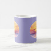 Watercolor Sunset Ocean Horizon Aesthetic Round St Kaffeetasse (Mittel)