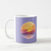 Watercolor Sunset Ocean Horizon Aesthetic Round St Kaffeetasse (Links)