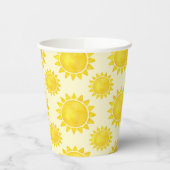 Watercolor Sunshine Birthday Paper Cups - Boho 1. Pappbecher (Links)