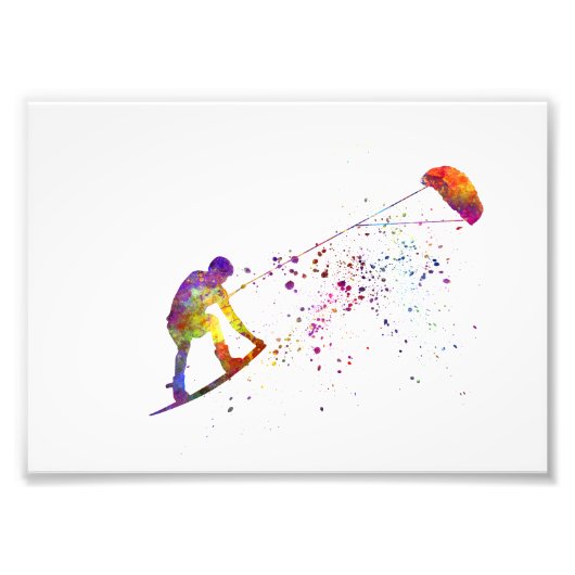 watercolor surfer fotodruck (Vorne)