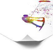 watercolor surfer fotodruck (Ecke)