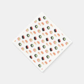 Watercolor Sushi Party Hibachi Sushi Serviette (Ecke)