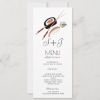 Watercolor Sushi Roll Japan - asiatisches Menü