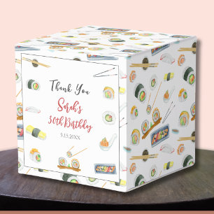 Watercolor Sushi und Sashimi Vielen Dank Geschenkschachtel