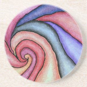 Watercolor Swirl Getränkeuntersetzer