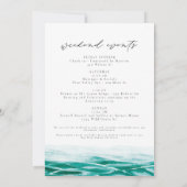 Watercolor Sydney Australia Skyline Tropical Beach Einladung (Rückseite)