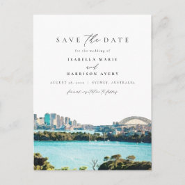 Watercolor Sydney Australien Skyline Zielort Postkarte