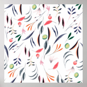 Watercolor tablecloth cloth design poster