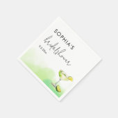 Watercolor Tacos & Tequila Bridal Shower  Serviette (Ecke)