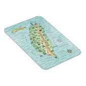 Watercolor Taiwan Map Foto Magnet (Rechte Seite)