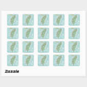 Watercolor Taiwan Map Square Sticker (Blatt)