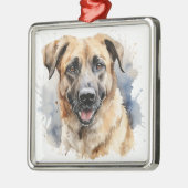 WATERCOLOR TAN ANATOLIAN SHEPHERHERHERDOG ORNAMENT AUS METALL (Links)
