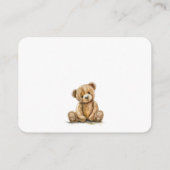 Watercolor Teddy Bear Baby Dusche Vielen Dank Begleitkarte (Rückseite)
