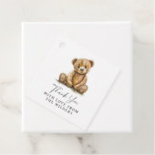 Watercolor Teddy Bear Baby Dusche Vielen Dank Geschenkanhänger (Beispiel)