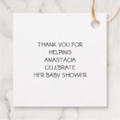 Watercolor Teddy Bear Vielen Dank für Ihr Interess Geschenkanhänger (Rückseite)