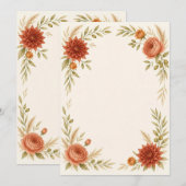 Watercolor Terracotta Wedding Program Programm (Vorne/Hinten)