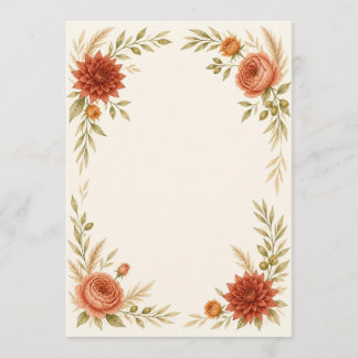 Watercolor Terracotta Wedding Program Programm