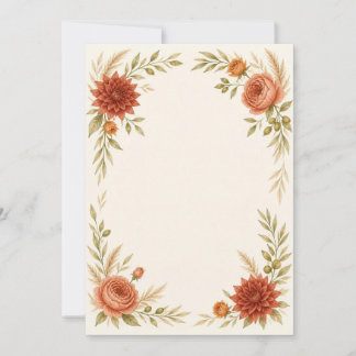 Watercolor Terracotta Wedding Thank You Card Dankeskarte