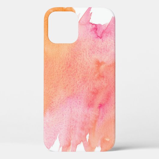 Watercolor texture pink orange Case-Mate iPhone hülle (Rückseite)