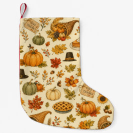 Watercolor Thanksgiving-Muster  Kleiner Weihnachtsstrumpf