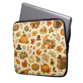 Watercolor Thanksgiving-Muster Laptopschutzhülle (Vorderseite Links)
