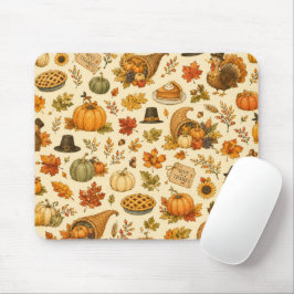 Watercolor Thanksgiving-Muster  Mousepad