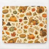 Watercolor Thanksgiving-Muster Mousepad (Vorne)