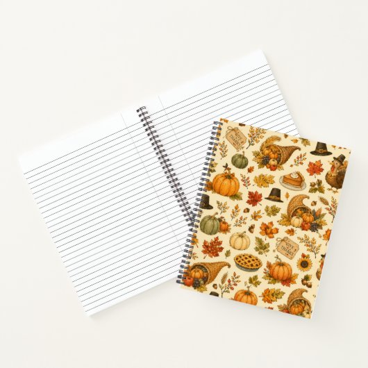 Watercolor Thanksgiving-Muster  Notizblock (Innenseite)