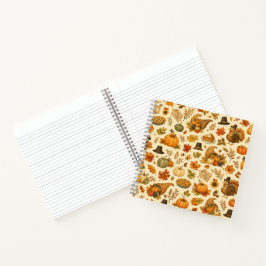 Watercolor Thanksgiving-Muster  Notizblock