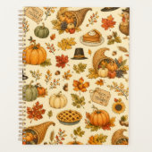 Watercolor Thanksgiving-Muster Planer (Vorderseite)