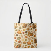 Watercolor Thanksgiving-Muster Tasche (Vorderseite)