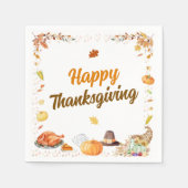Watercolor Thanksgiving Serviette (Vorderseite)