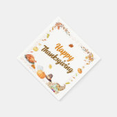 Watercolor Thanksgiving Serviette (Ecke)
