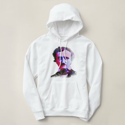 Watercolor The Raven Edgar Allan Poe Author Hoodie (Design vorne)