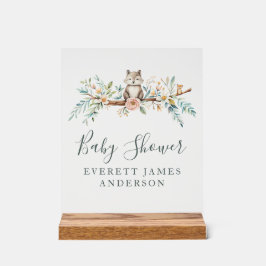 Watercolor-Tiere in Holz Acrylschild