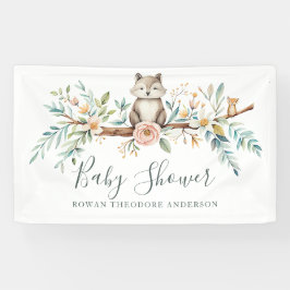 Watercolor-Tiere in Holz Banner