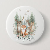 Watercolor-Tiere in Holz Button (Vorderseite)